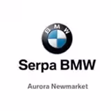 BMW logo above the text Serpa BMW and Aurora Newmarket on a white background.