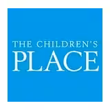 Logo for The Childrens Place, featuring the brand name in white capital letters on a bright blue square background.