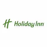 The image shows the Holiday Inn logo with a green stylized H followed by the words Holiday Inn in green text on a white background.