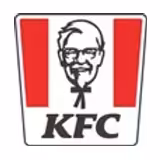 KFC logo featuring the head and shoulders of a smiling man with glasses and a bow tie, set above the letters KFC with two red vertical stripes on either side.