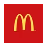 McDonalds golden arches logo in yellow on a red background.