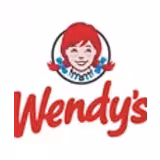 Wendys logo featuring a smiling red-haired girl with pigtails above the word Wendys written in red cursive text.